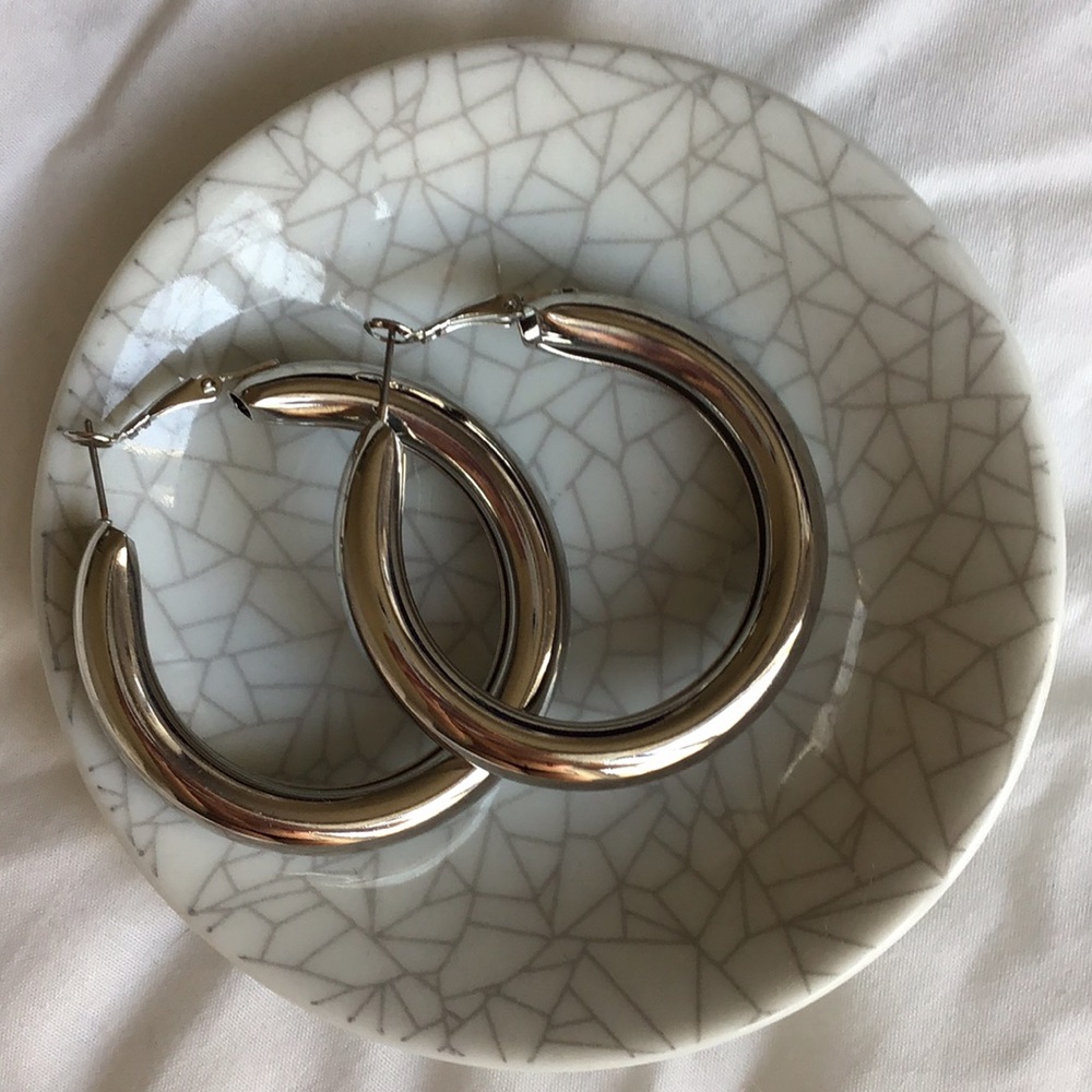 Silver hoops